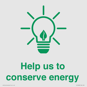 Help us to conserve energy 